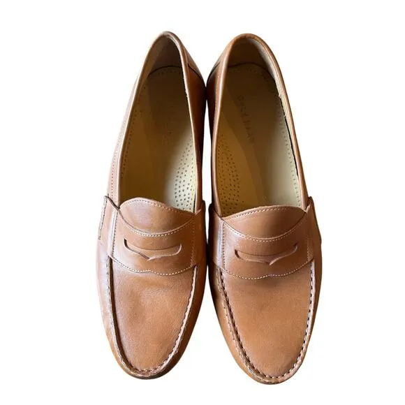 Cole Haan Penny Loafer Men's Size 11 Tan Leather Casual Shoes Work Classic