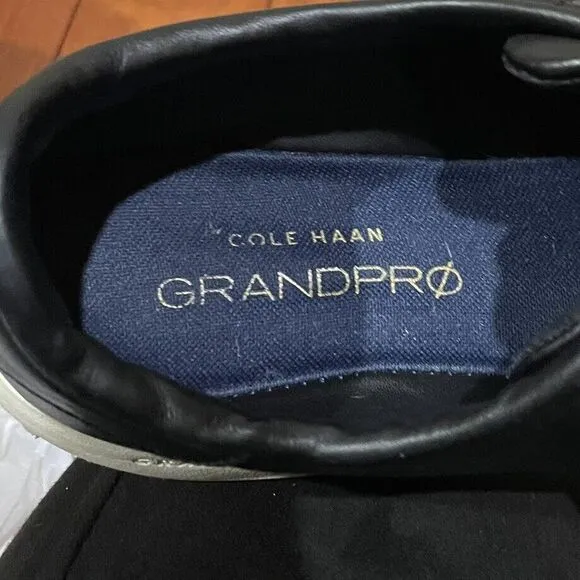 Cole Haan Shoes Mens Size 10.5 Grand Pro Black Leather  Sneakers Casual Work