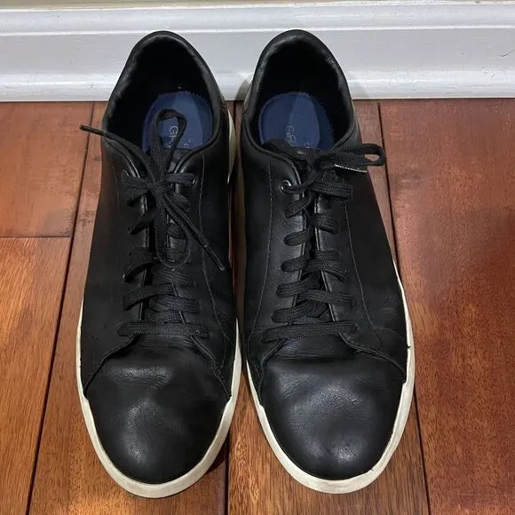 Cole Haan Shoes Mens Size 10.5 Grand Pro Black Leather  Sneakers Casual Work