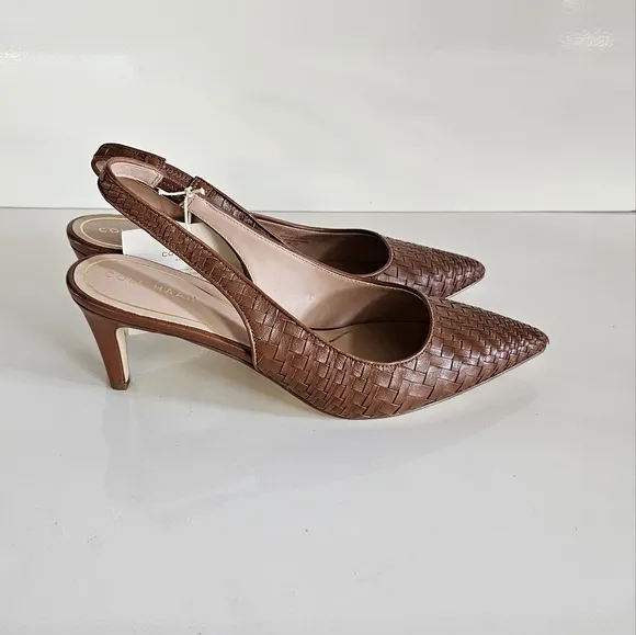 Cole Haan Women's Brown Slingback Heels Vandam Genevieve Size 11 NWB