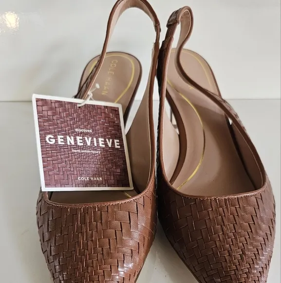 Cole Haan Women's Brown Slingback Heels Vandam Genevieve Size 11 NWB