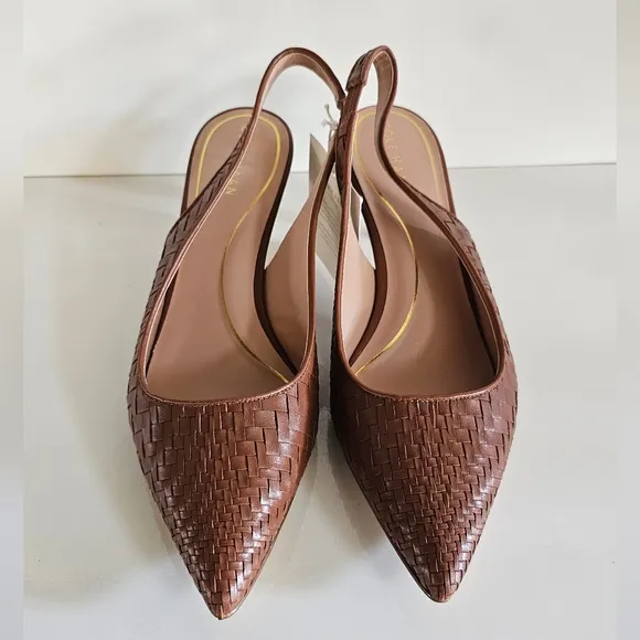 Cole Haan Women's Brown Slingback Heels Vandam Genevieve Size 11 NWB