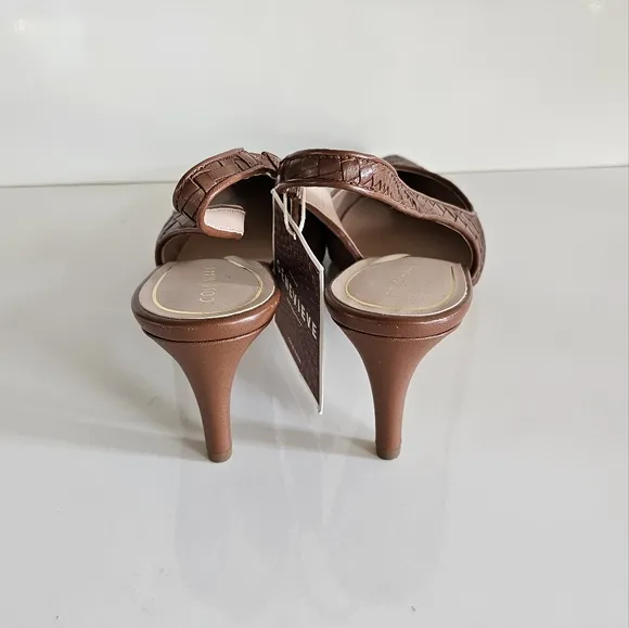 Cole Haan Women's Brown Slingback Heels Vandam Genevieve Size 11 NWB