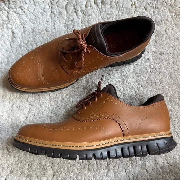 COLE HAAN Zerøgrand Waterproof Wing Ox Wp In British Tan-java Lace Up Sneakers