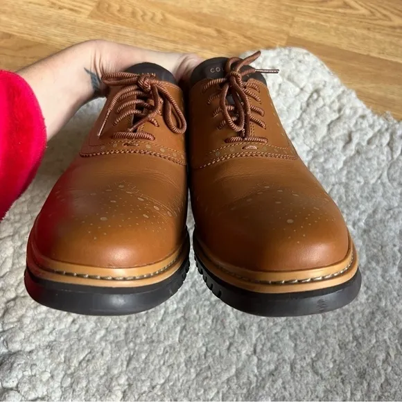 COLE HAAN Zerøgrand Waterproof Wing Ox Wp In British Tan-java Lace Up Sneakers