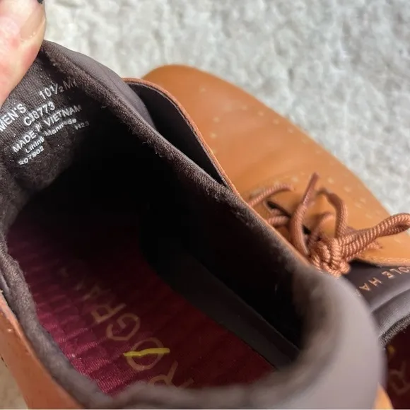 COLE HAAN Zerøgrand Waterproof Wing Ox Wp In British Tan-java Lace Up Sneakers