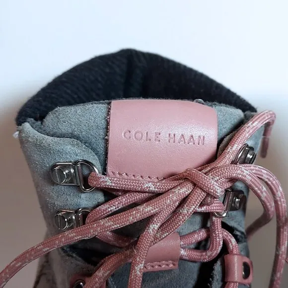 Cole Haan Zerogrand Chelsea Hiking Boots Gray and Pink Women's Sz. 9 1/2 B