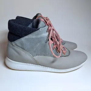 Cole Haan Zerogrand Chelsea Hiking Boots Gray and Pink Women's Sz. 9 1/2 B