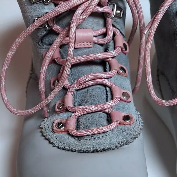 Cole Haan Zerogrand Chelsea Hiking Boots Gray and Pink Women's Sz. 9 1/2 B