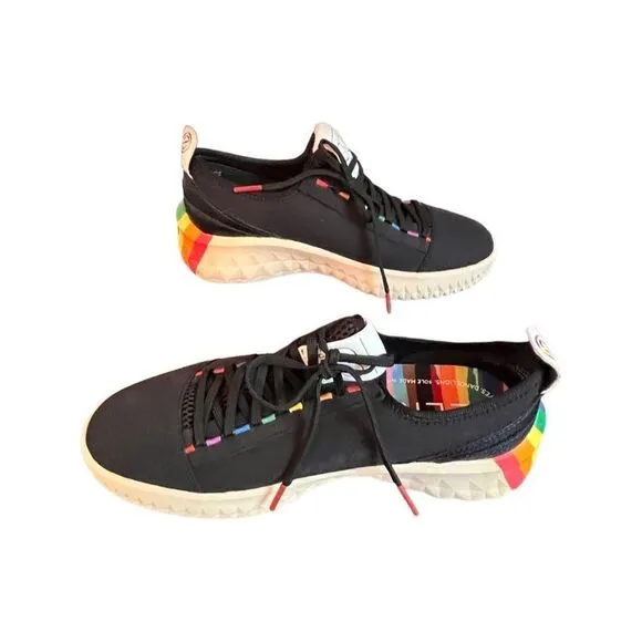 Cole Haan ZeroGrand Generation II Sneakers- Black Multi Pride- Size 6.5- NIB