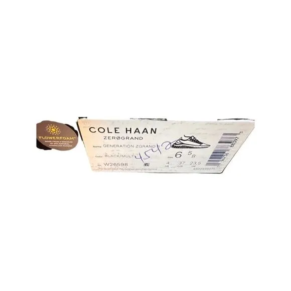 Cole Haan ZeroGrand Generation II Sneakers- Black Multi Pride- Size 6.5- NIB