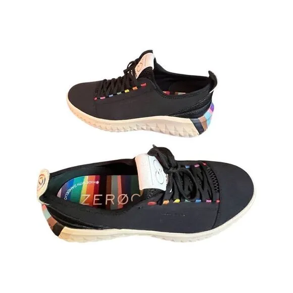 Cole Haan ZeroGrand Generation II Sneakers- Black Multi Pride- Size 6.5- NIB