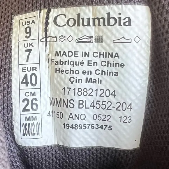 Columbia Newton Ridge Plus Waterproof Amped Women's Boot Size 9 #B1536