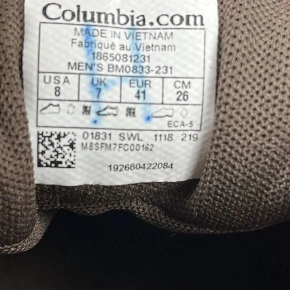 Columbia Redmond V2 Men's Size 8 Brown Waterproof Hiking Boots Shoe