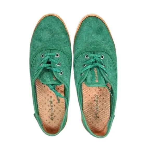Columbia Shoes Womens 8.5 Sneakers Casual Vulc N Vent Green Mesh Trainer Lace Up