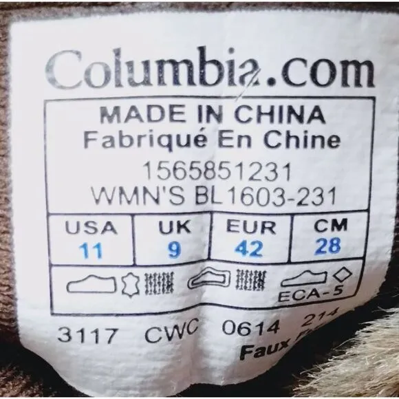 Columbia Sportswear Techlite Brown Suede Leather Waterproof Boots Womens Size 11