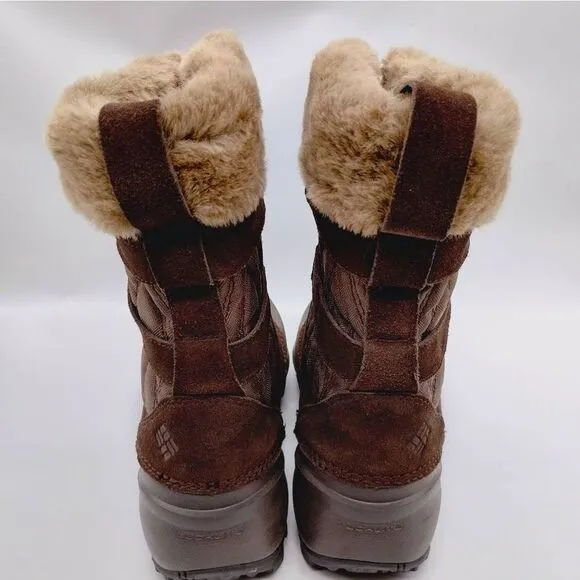 Columbia Sportswear Techlite Brown Suede Leather Waterproof Boots Womens Size 11