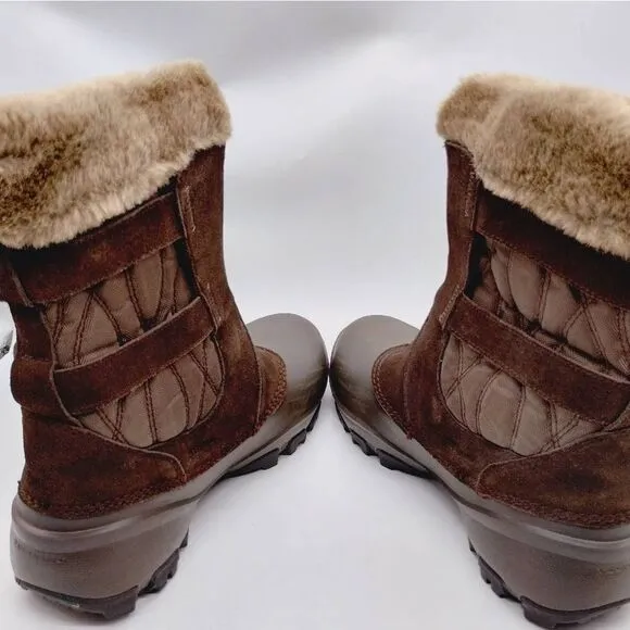 Columbia Sportswear Techlite Brown Suede Leather Waterproof Boots Womens Size 11