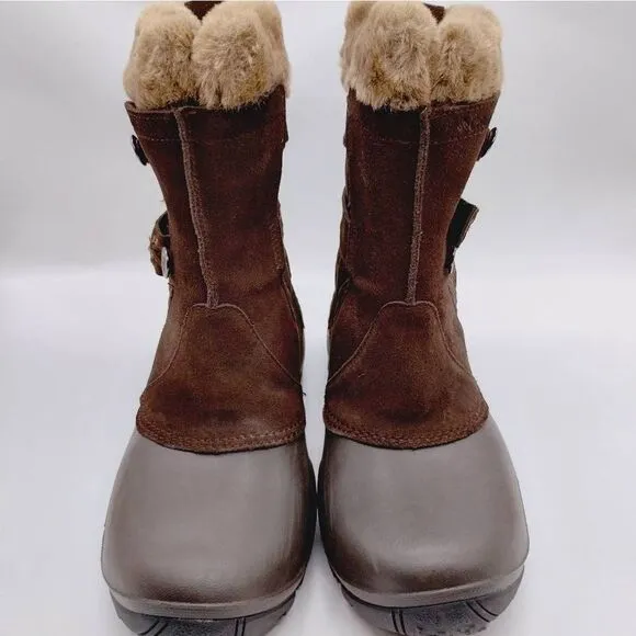 Columbia Sportswear Techlite Brown Suede Leather Waterproof Boots Womens Size 11