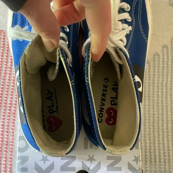 Comme des Garçons PLAY Blue Converse Half Heart Chuck 70 Sneakers