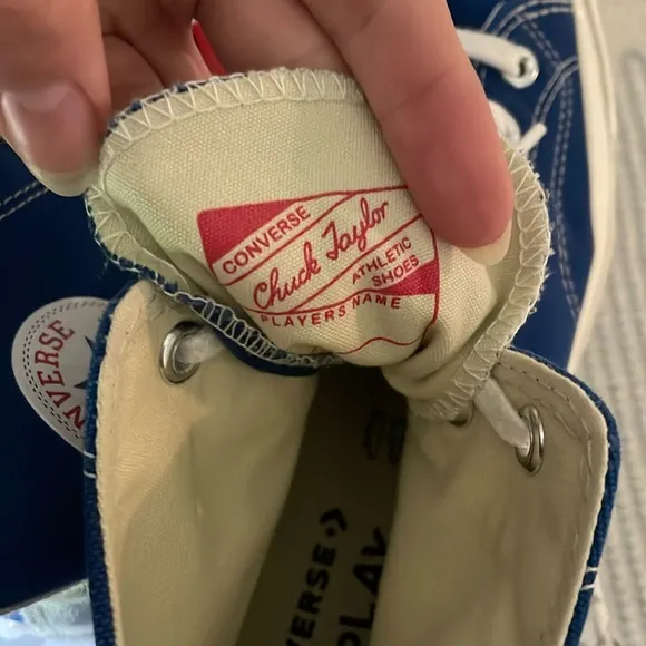 Comme des Garçons PLAY Blue Converse Half Heart Chuck 70 Sneakers