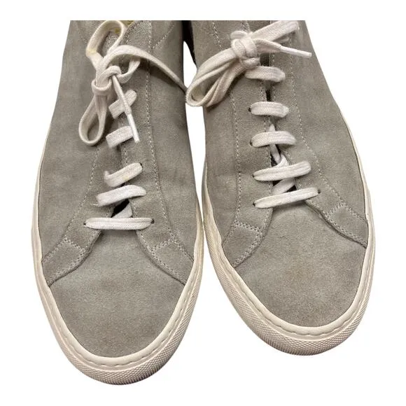 COMMON PROJECTS grey Achilles Suede Sneakers 2251 Men's EU size 44 US Size 11