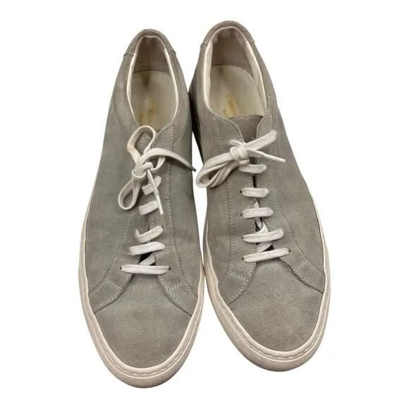 COMMON PROJECTS grey Achilles Suede Sneakers 2251 Men's EU size 44 US Size 11