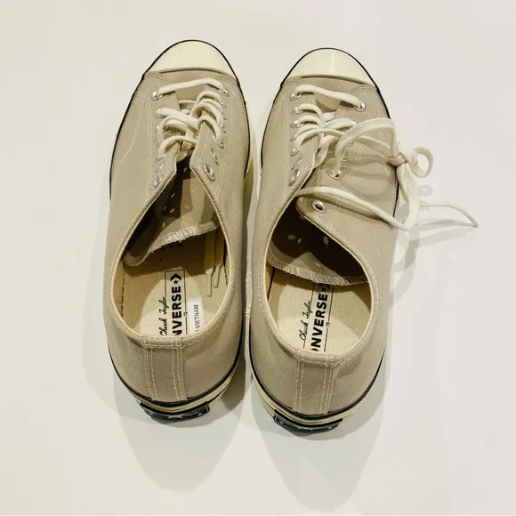 Converse 70 Low Recycled Canvas Papyrus/Black/Egret Sneakers 172680C Sz 13M/15W