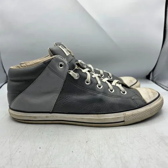 Converse All Star Chuck Taylor Street Mid Mens Size 12 Gray Shoes Leather Casual