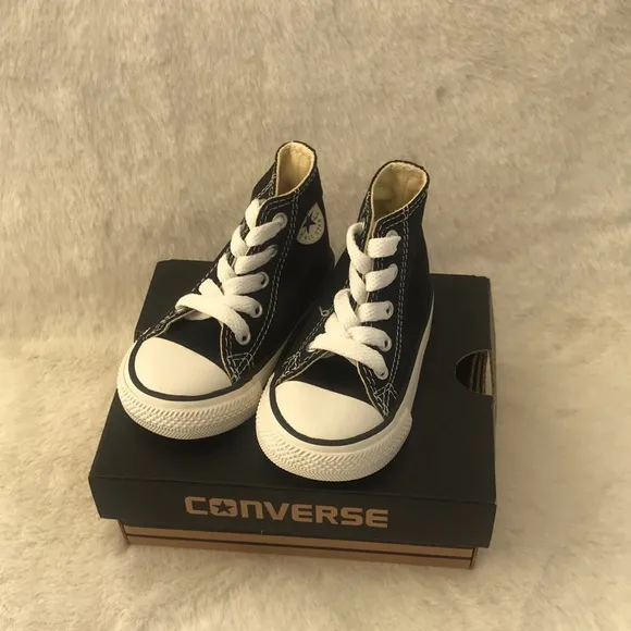 Converse All Star CT Infants Baby Toddlers Canvas Black Size 4