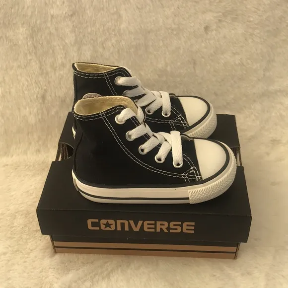 Converse All Star CT Infants Baby Toddlers Canvas Black Size 4
