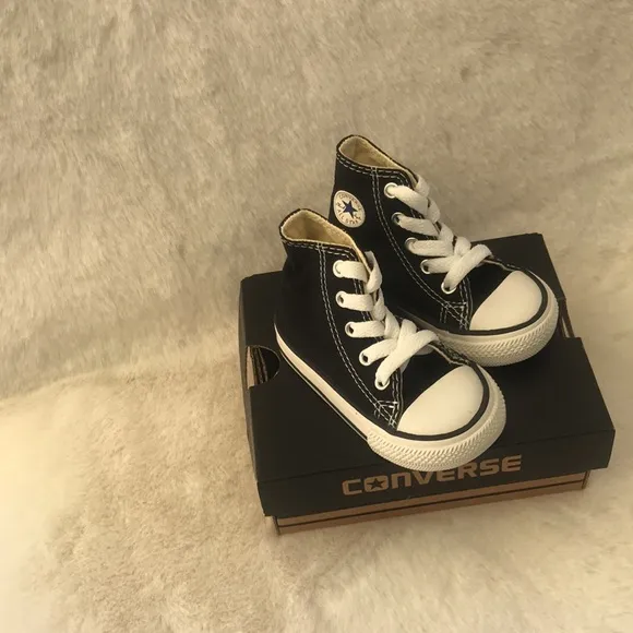 Converse All Star CT Infants Baby Toddlers Canvas Black Size 4
