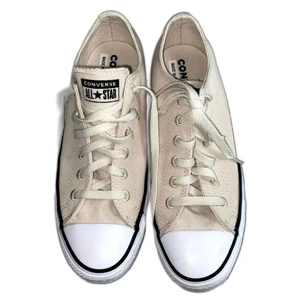 Converse All Star Sneakers  Men’s Size 6.5 Women’s Size 8.5 Renew Canvas Beige