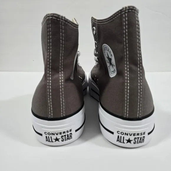 Converse All Stars Canvas Chunks Trainer  Gray High-Top Sneakers Womens Size 9.5