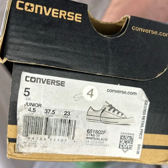 Converse Black and Silver Sneakers