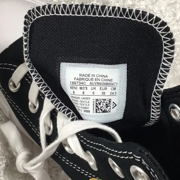Converse Black and White High-Top Canvas Sneakers new in the box