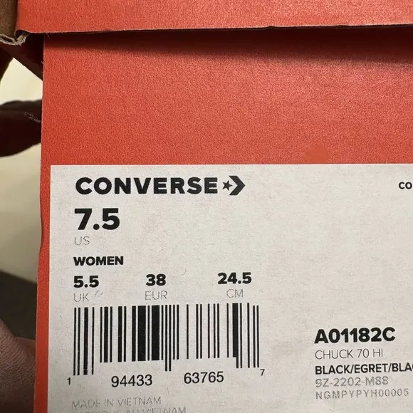 Converse Black and White Polka Dot High-Top Sneakers