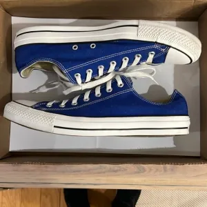 Converse Blue Canvas Low Top Sneakers
