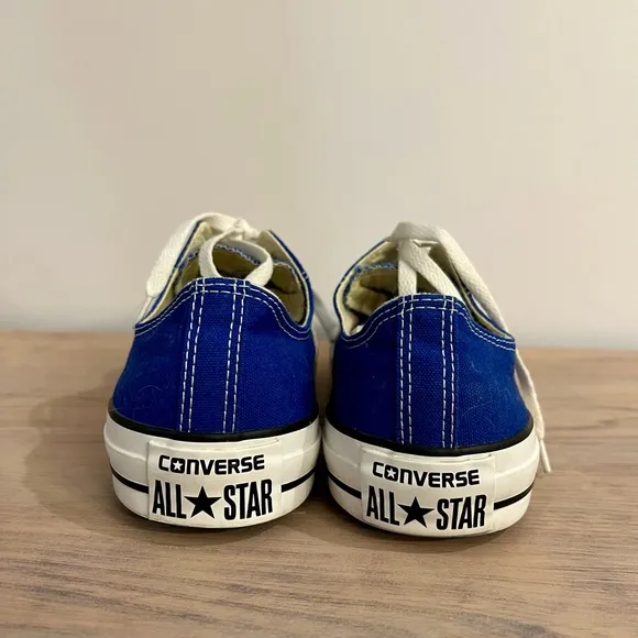 Converse Blue Canvas Low Top Sneakers