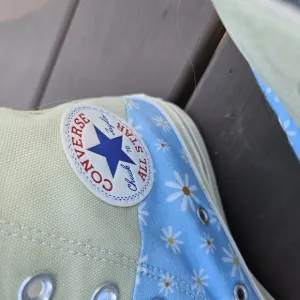 Converse Blue Cream Canvas Sneakers with Iconic Logo