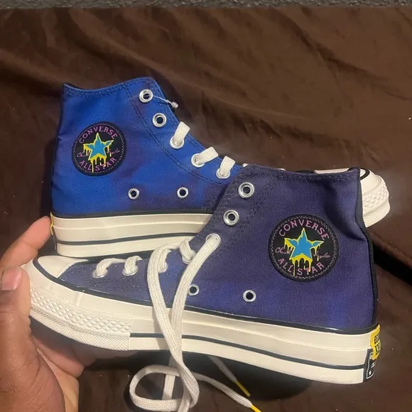 Converse Blue High-Top Sneakers with White Accents Chuck 70 High