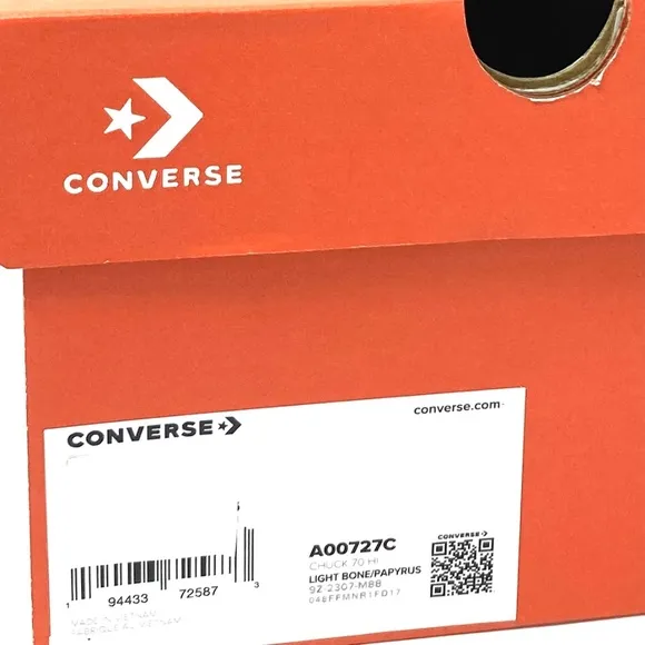 Converse Chuck 70 Shoes Canvas Egret Men’s Size High Top Casual Sneakers A00727C