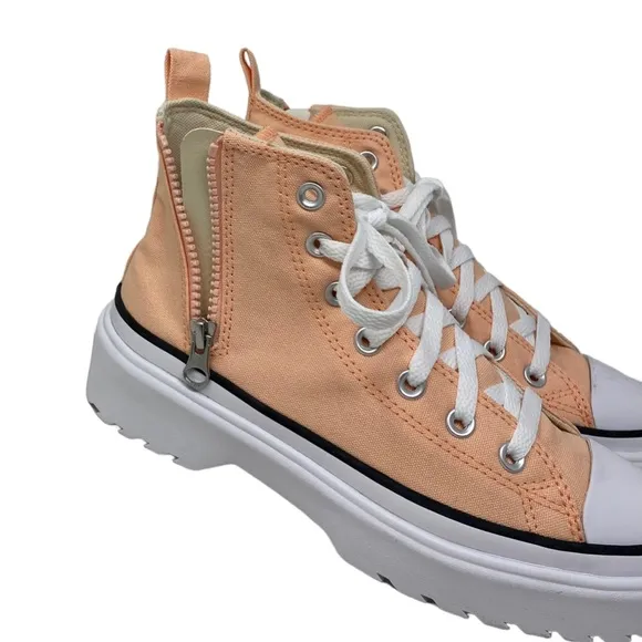 Converse Chuck Lugged Lift Hi Platform Sneaker Kids Women's Coral Canvas A03968C