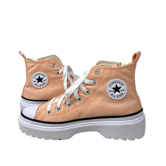 Converse Chuck Lugged Lift Hi Platform Sneaker Kids Women's Coral Canvas A03968C