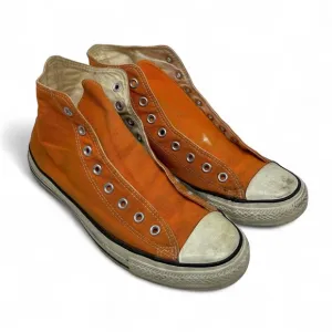 Converse Chuck Taylor All Star High Top Sneakers Orange Canvas Men's Size 11
