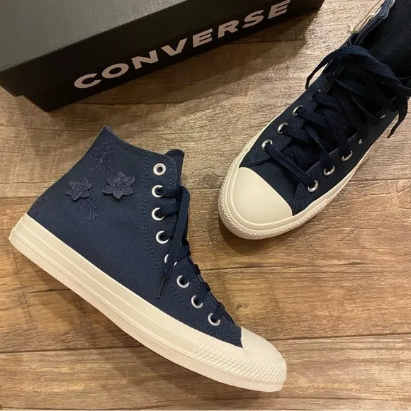 Converse Chuck Taylor All Star Into the Void Egret Navy Floral High Top Sneakers