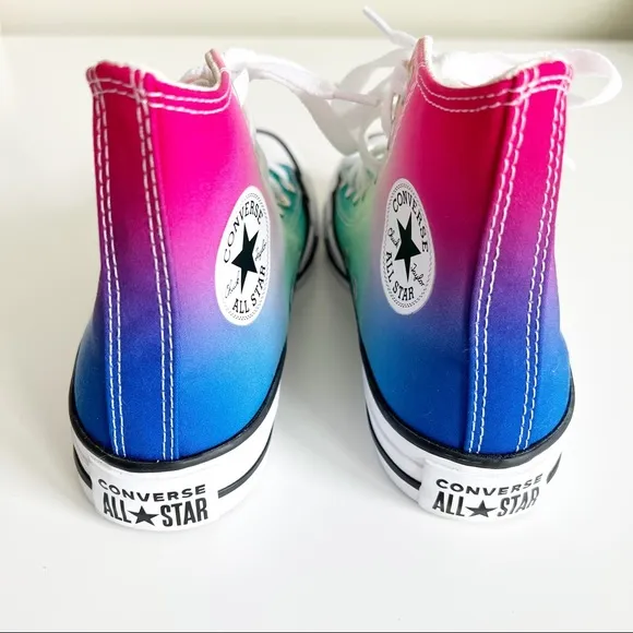 Converse Chuck Taylor All Star Ombre Rainbow High Top Sneakers Women's 5 NWOB