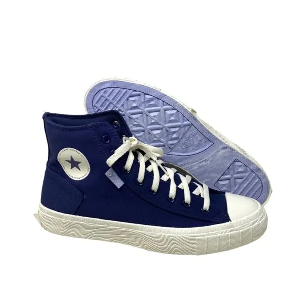 Converse Chuck Taylor High Canvas Navy White Sneakers Skate Men's Custom A04529C