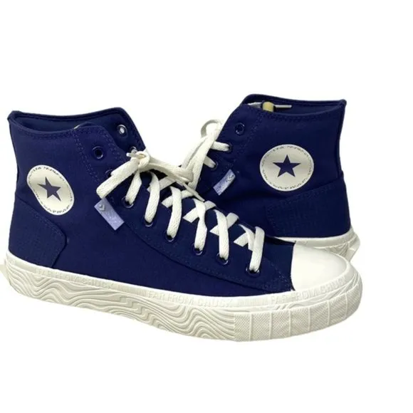 Converse Chuck Taylor High Canvas Navy White Sneakers Skate Men's Custom A04529C