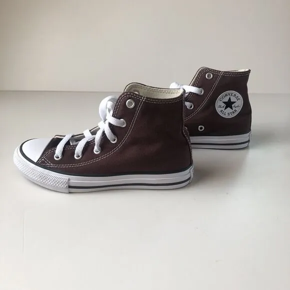 Converse Chuck Taylor High-Top Sneakers Unisex Youth Size 1 Brown Canvas